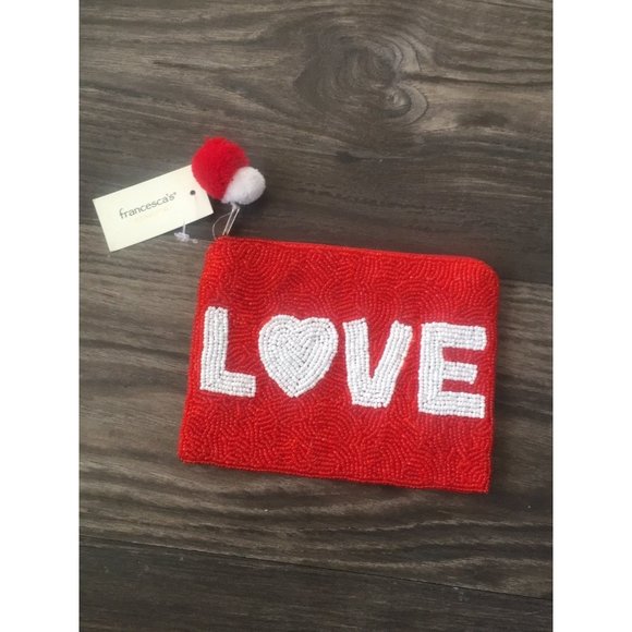 Francesca's Collections Accessories - Francesca’s Beaded Love Pouch